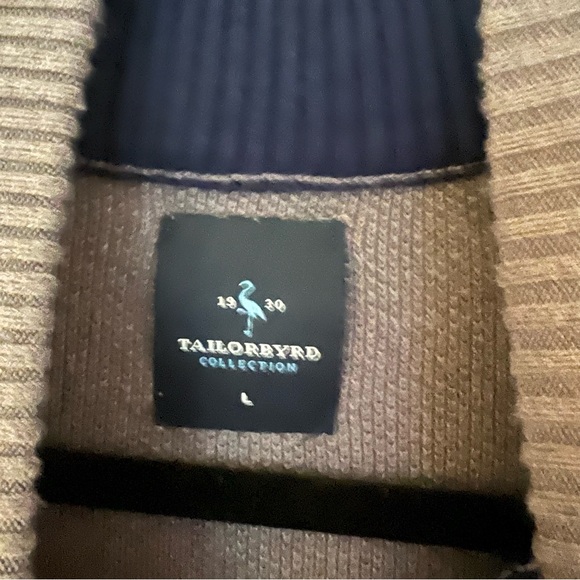 TailorByrd Collection mens long sleeve knit 1/4 quarter zip sweater | size large - Picture 9 of 12